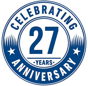 Celebrating 27 years in business.